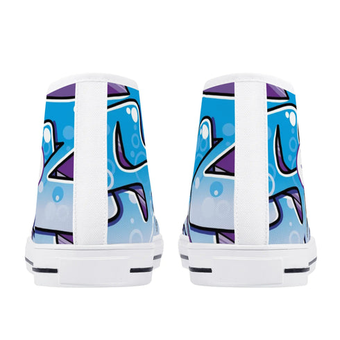 Axikronz 8T7 Canvas High Top – Ice Block | Hip - Hop Streetwear Shoes - Stykonz Graffiti Streetwear