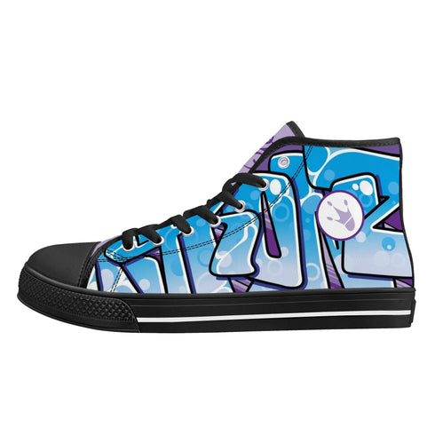 Axikronz 8T7 Canvas High Top – Ice Block | Hip - Hop Streetwear Shoes - Stykonz Graffiti Streetwear