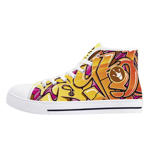 Axikronz 8T7 Canvas High Top – Sundown | Hip - Hop Streetwear Shoes - Stykonz Graffiti Streetwear