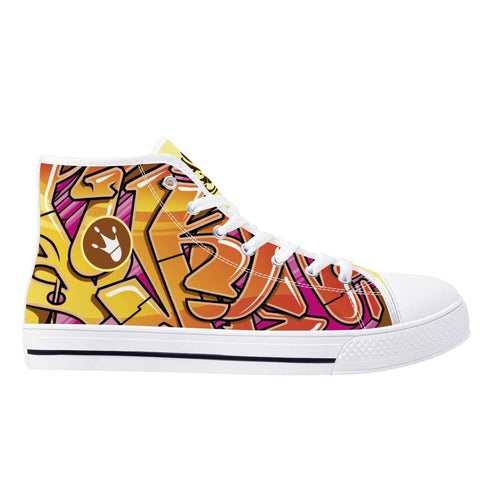 Axikronz 8T7 Canvas High Top – Sundown | Hip - Hop Streetwear Shoes - Stykonz Graffiti Streetwear