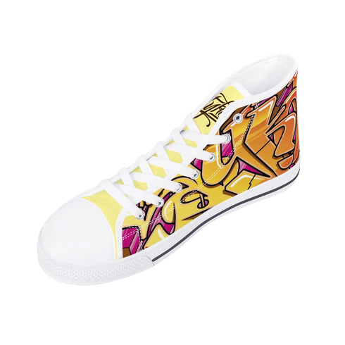 Axikronz 8T7 Canvas High Top – Sundown | Hip - Hop Streetwear Shoes - Stykonz Graffiti Streetwear