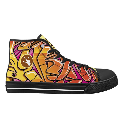 Axikronz 8T7 Canvas High Top – Sundown | Hip - Hop Streetwear Shoes - Stykonz Graffiti Streetwear