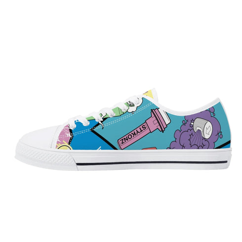 Axikronz 8T7 Canvas Low Top – 90’s Elements | Hip - Hop Streetwear Shoes - Stykonz Graffiti Streetwear