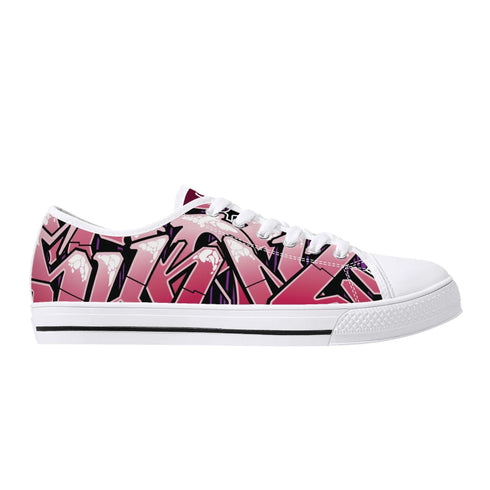 Axikronz 8T7 Canvas Low Top – Black Cherry | Hip - Hop Streetwear Shoes - Stykonz Graffiti Streetwear