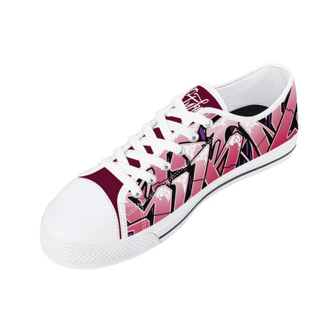 Axikronz 8T7 Canvas Low Top – Black Cherry | Hip - Hop Streetwear Shoes - Stykonz Graffiti Streetwear