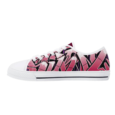 Axikronz 8T7 Canvas Low Top – Black Cherry | Hip - Hop Streetwear Shoes - Stykonz Graffiti Streetwear