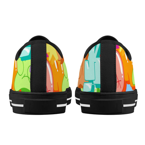 Axikronz 8T7 Canvas Low Top – Candy | Hip - Hop Streetwear Shoes - Stykonz Graffiti Streetwear