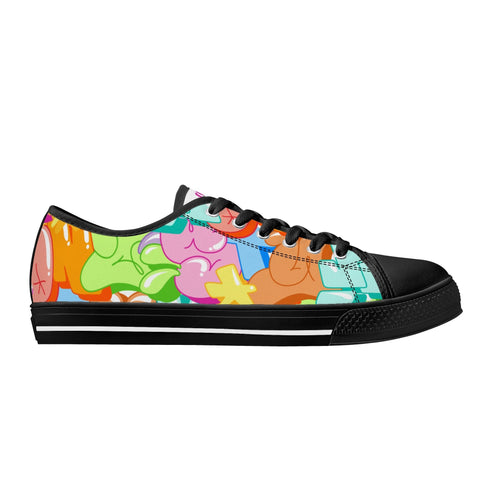 Axikronz 8T7 Canvas Low Top – Candy | Hip - Hop Streetwear Shoes - Stykonz Graffiti Streetwear