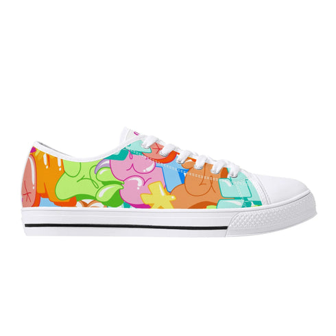 Axikronz 8T7 Canvas Low Top – Candy | Hip - Hop Streetwear Shoes - Stykonz Graffiti Streetwear