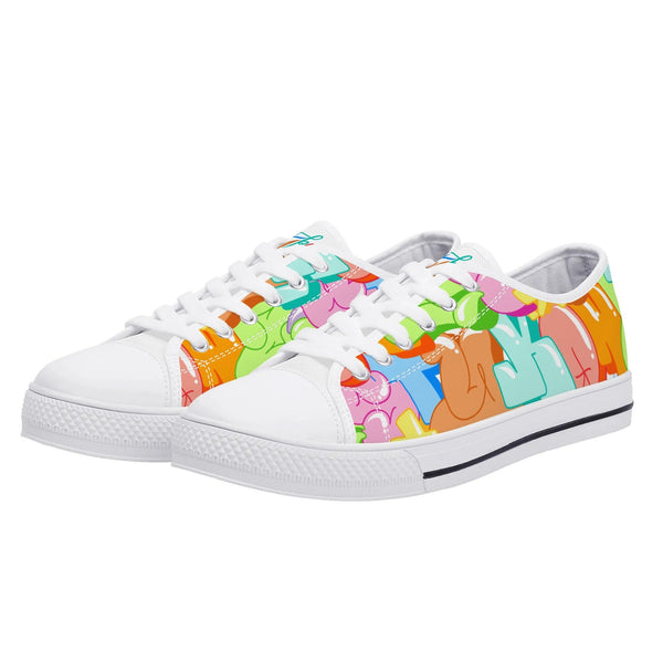 Axikronz 8T7 Canvas Low Top – Candy | Hip - Hop Streetwear Shoes - Stykonz Graffiti Streetwear
