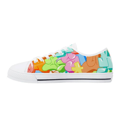 Axikronz 8T7 Canvas Low Top – Candy | Hip - Hop Streetwear Shoes - Stykonz Graffiti Streetwear