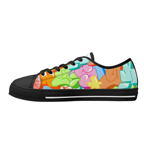 Axikronz 8T7 Canvas Low Top – Candy | Hip - Hop Streetwear Shoes - Stykonz Graffiti Streetwear