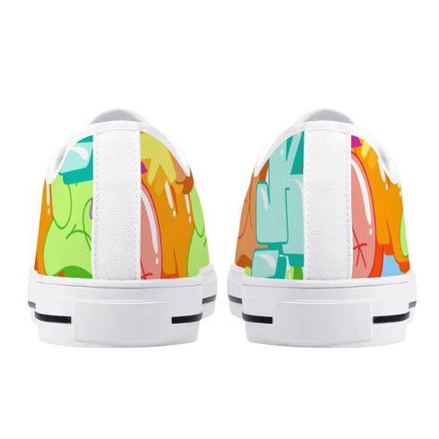 Axikronz 8T7 Canvas Low Top – Candy | Hip - Hop Streetwear Shoes - Stykonz Graffiti Streetwear