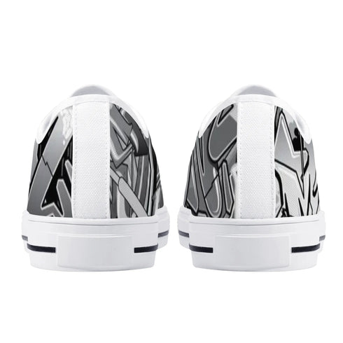 Axikronz 8T7 Canvas Low Top – Comic Stykonz 1 Black | Hip - Hop Streetwear Shoes - Stykonz Graffiti Streetwear
