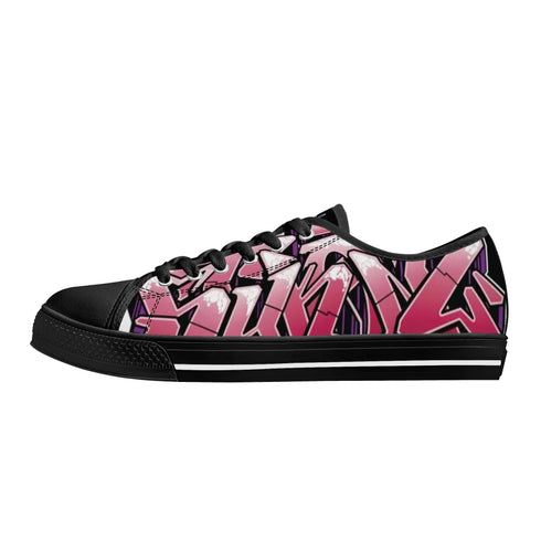 Axikronz 8T7 Canvas Low Top feat Comic Stykonz 1 - v2 | Hip - Hop Streetwear Shoes - Stykonz Graffiti Streetwear
