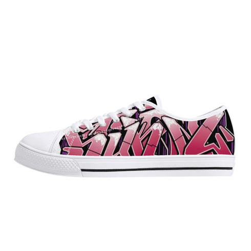Axikronz 8T7 Canvas Low Top feat Comic Stykonz 1 - v2 | Hip - Hop Streetwear Shoes - Stykonz Graffiti Streetwear