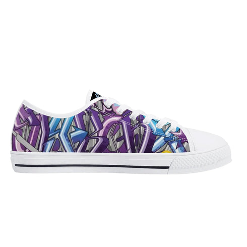 Axikronz 8T7 Canvas Low Top feat Comic Stykonz 1 - v2 | Hip - Hop Streetwear Shoes - Stykonz Graffiti Streetwear