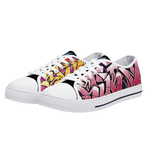 Axikronz 8T7 Canvas Low Top feat Comic Stykonz 1 - v2 | Hip - Hop Streetwear Shoes - Stykonz Graffiti Streetwear