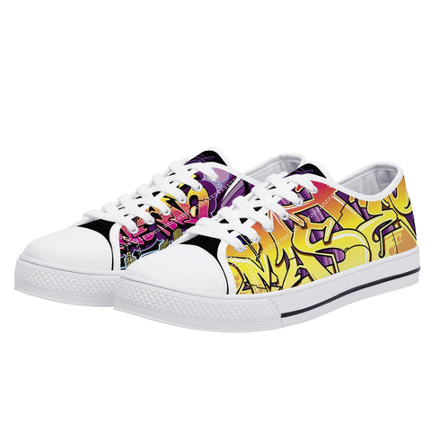 Axikronz 8T7 Canvas Low Top feat The Train Master | Hip - Hop Streetwear Shoes - Stykonz Graffiti Streetwear