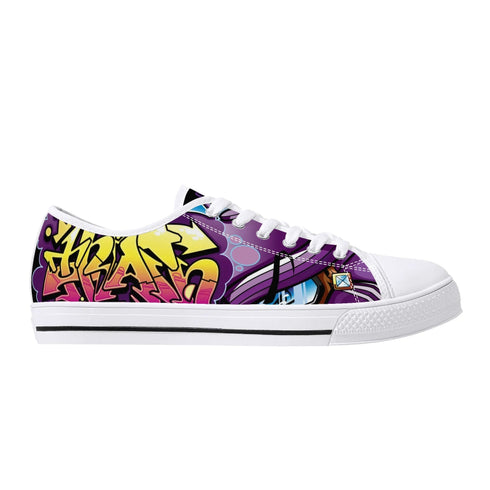 Axikronz 8T7 Canvas Low Top feat The Train Master | Hip - Hop Streetwear Shoes - Stykonz Graffiti Streetwear