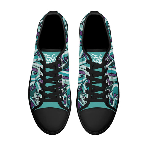 Axikronz 8T7 Canvas Low Top – Grapetron | Hip - Hop Streetwear Shoes - Stykonz Graffiti Streetwear