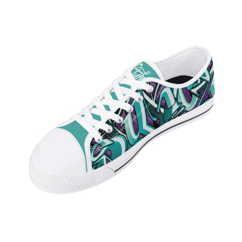 Axikronz 8T7 Canvas Low Top – Grapetron | Hip - Hop Streetwear Shoes - Stykonz Graffiti Streetwear