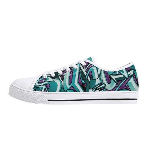 Axikronz 8T7 Canvas Low Top – Grapetron | Hip - Hop Streetwear Shoes - Stykonz Graffiti Streetwear