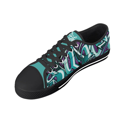 Axikronz 8T7 Canvas Low Top – Grapetron | Hip - Hop Streetwear Shoes - Stykonz Graffiti Streetwear
