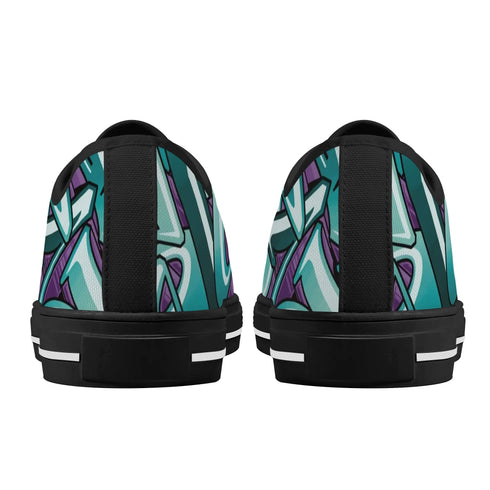 Axikronz 8T7 Canvas Low Top – Grapetron | Hip - Hop Streetwear Shoes - Stykonz Graffiti Streetwear