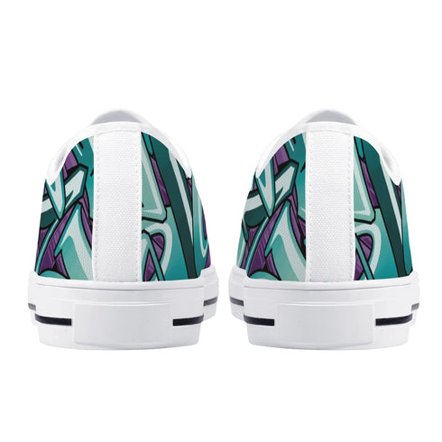 Axikronz 8T7 Canvas Low Top – Grapetron | Hip - Hop Streetwear Shoes - Stykonz Graffiti Streetwear