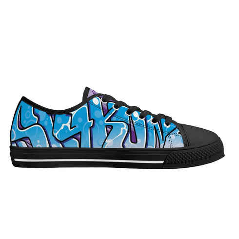 Axikronz 8T7 Canvas Low Top – Ice Block | Hip - Hop Streetwear Shoes - Stykonz Graffiti Streetwear