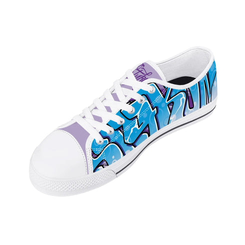 Axikronz 8T7 Canvas Low Top – Ice Block | Hip - Hop Streetwear Shoes - Stykonz Graffiti Streetwear