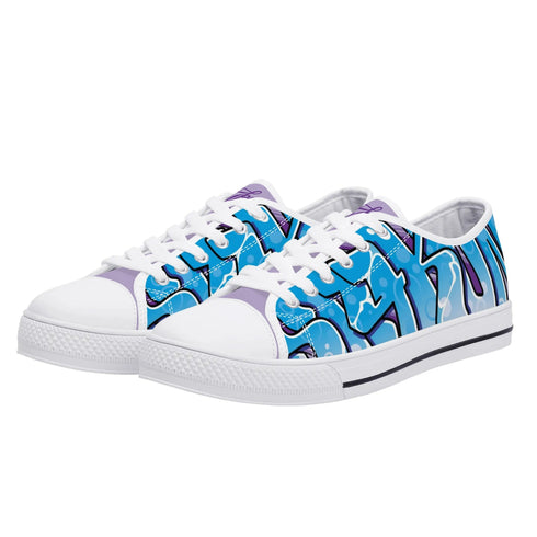Axikronz 8T7 Canvas Low Top – Ice Block | Hip - Hop Streetwear Shoes - Stykonz Graffiti Streetwear
