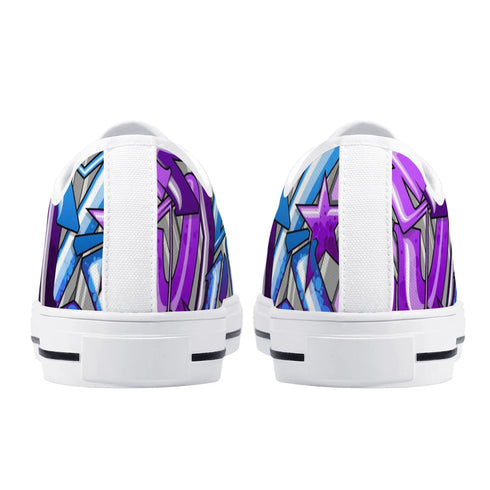 Axikronz 8T7 Canvas Low Top – Purple Wildstyle | Hip - Hop Graffiti Streetwear Shoes - Stykonz Graffiti Streetwear