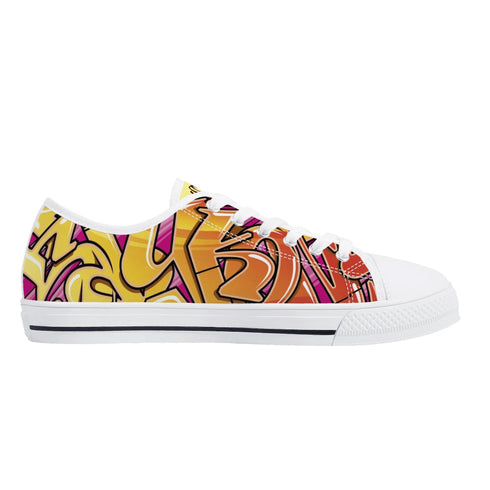 Axikronz 8T7 Canvas Low Top – Sundown | Hip - Hop Streetwear Shoes - Stykonz Graffiti Streetwear