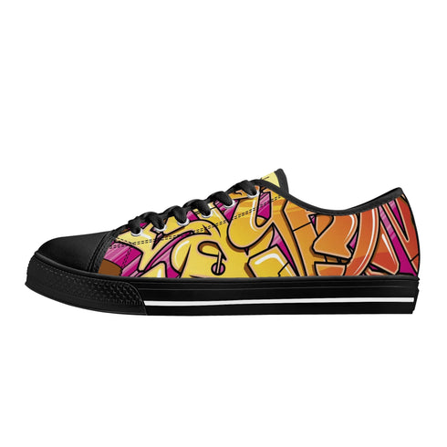 Axikronz 8T7 Canvas Low Top – Sundown | Hip - Hop Streetwear Shoes - Stykonz Graffiti Streetwear