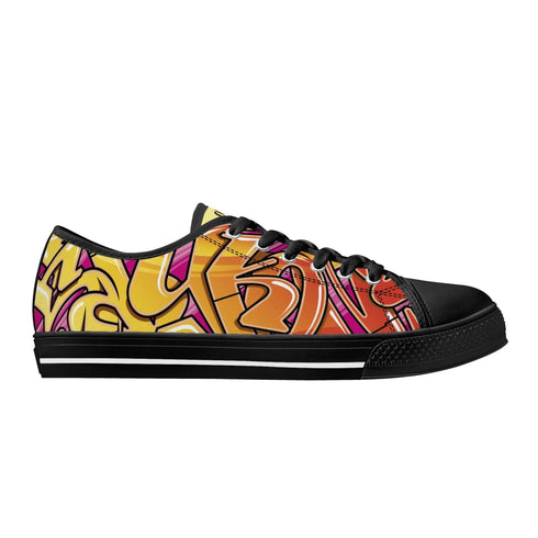 Axikronz 8T7 Canvas Low Top – Sundown | Hip - Hop Streetwear Shoes - Stykonz Graffiti Streetwear