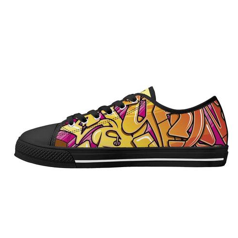 Axikronz 8T7 Canvas Low Top – Sundown | Hip - Hop Streetwear Shoes - Stykonz Graffiti Streetwear