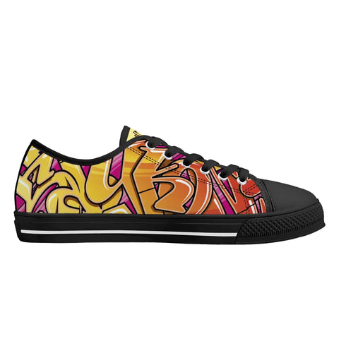 Axikronz 8T7 Canvas Low Top – Sundown | Hip - Hop Streetwear Shoes - Stykonz Graffiti Streetwear