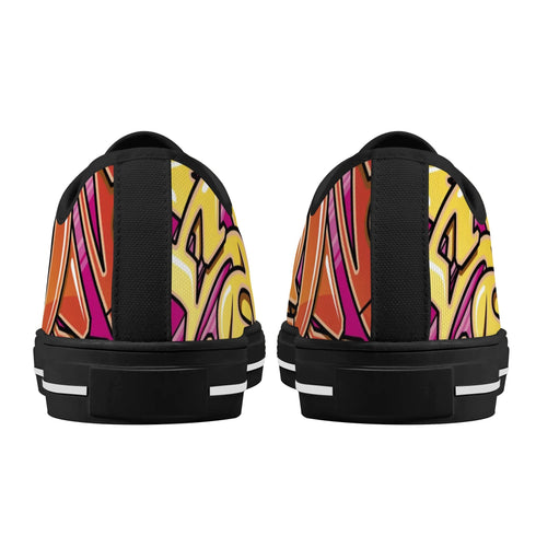 Axikronz 8T7 Canvas Low Top – Sundown | Hip - Hop Streetwear Shoes - Stykonz Graffiti Streetwear
