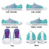 Axikronz 8T7 Canvas Low Top – Turquoise Mix Script | Hip - Hop Streetwear Shoes - Stykonz Graffiti Streetwear