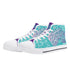 Axikronz 8T7 High Top Canvas feat Turquoise Mix Script | Hip - Hop Streetwear Shoes - Stykonz Graffiti Streetwear