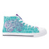 Axikronz 8T7 High Top Canvas feat Turquoise Mix Script | Hip - Hop Streetwear Shoes - Stykonz Graffiti Streetwear