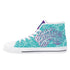 Axikronz 8T7 High Top Canvas feat Turquoise Mix Script | Hip - Hop Streetwear Shoes - Stykonz Graffiti Streetwear