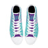 Axikronz 8T7 High Top Canvas feat Turquoise Mix Script | Hip - Hop Streetwear Shoes - Stykonz Graffiti Streetwear