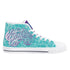 Axikronz 8T7 High Top Canvas feat Turquoise Mix Script | Hip - Hop Streetwear Shoes - Stykonz Graffiti Streetwear