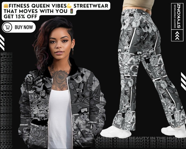 Bundle Women's B&W Comic Stykonz 1 Get Your Fit Kit 15% Off - Stykonz Graffiti Streetwear