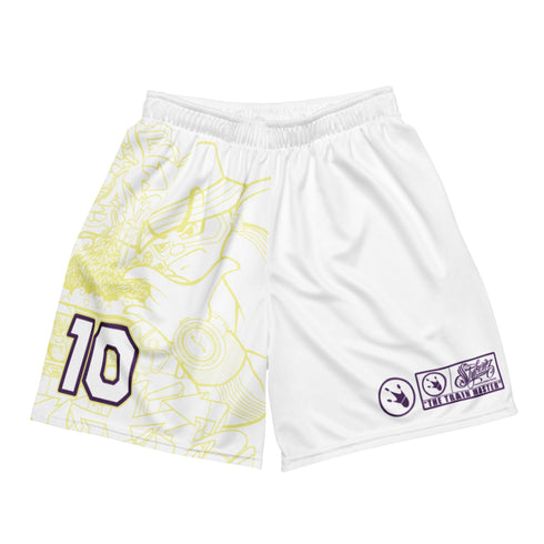 Dunkronz Basketball Shorts – The Train Master White | Graffiti Hip - Hop Streetwear Shorts - Stykonz Graffiti Streetwear