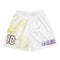 Dunkronz Basketball Shorts – The Train Master White | Graffiti Hip - Hop Streetwear Shorts - Stykonz Graffiti Streetwear