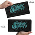 Durable Trifold Graffiti Leather Long Wallet feat Stykonz Turquoise on Black | Graffiti Wallet - Stykonz Graffiti Streetwear